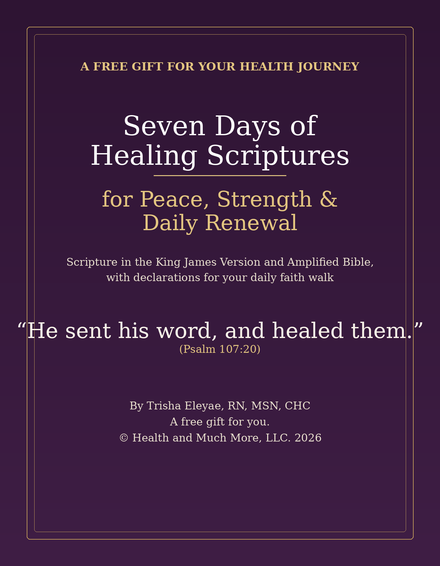 Seven Days of Healing Scriptures guide cover